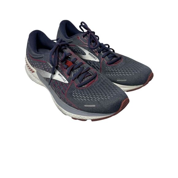 Brooks Adrenaline GTS 21 blue and red running shoes size 9 - Picture 2 of 14